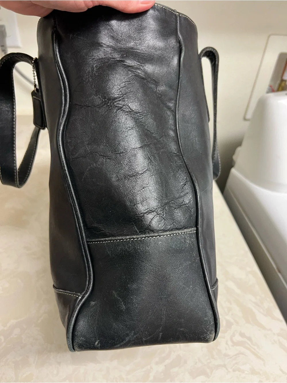 Vintage Coach Hampton Zip Top Tote Bag Style # 7788